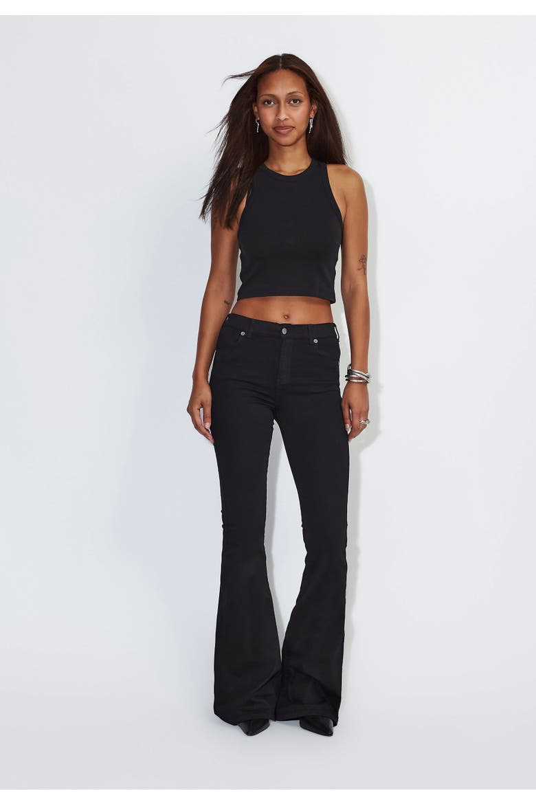 Macy Mid Flare Jeans, Main, color, Black
