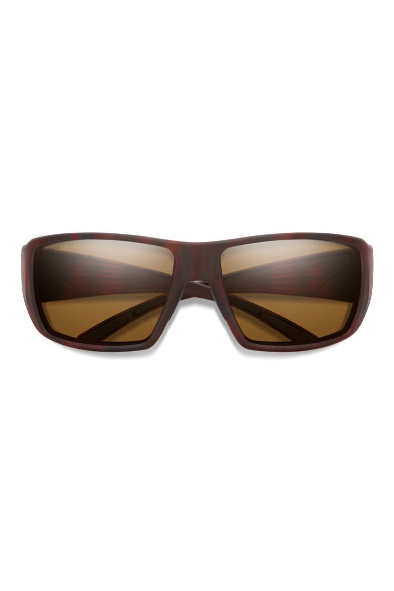 Guides 62mm ChromaPop™ Polarized Oversize Wraparound Sunglasses, Main, color, MATTE TORTOISE / CHROMAPOP POLARIZED BROWN