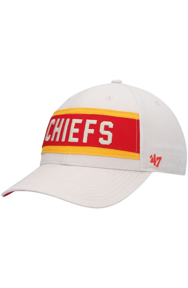 '47 Men's '47 Cream Kansas City Chiefs Crossroad MVP Adjustable Hat, Alternate, color, 