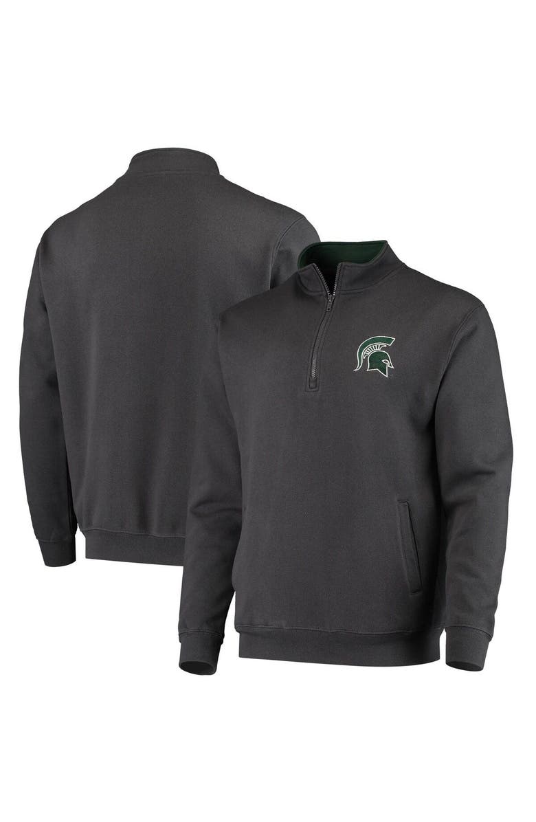 COLOSSEUM Men's Colosseum Charcoal Michigan State Spartans Tortugas Logo Quarter-Zip Jacket, Main, color, Charcoal