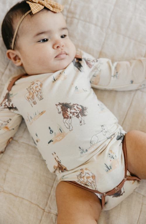 Copper Pearl Montana Long Sleeve Bodysuit In Neutral