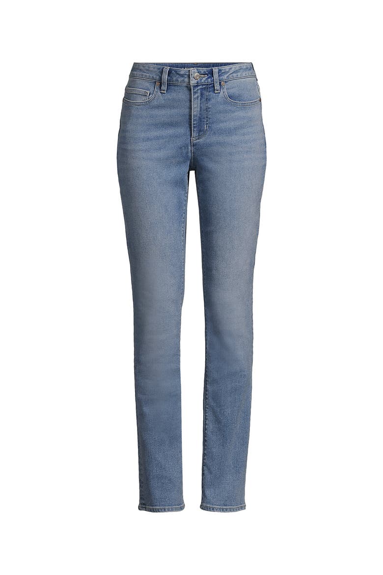 Recover Mid Rise Straight Leg Blue Jeans, Alternate, color, Lake Blue Wash