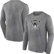 FANATICS Men's Fanatics Branded Heather Charcoal Las Vegas Raiders Washed Primary Long Sleeve T-Shirt