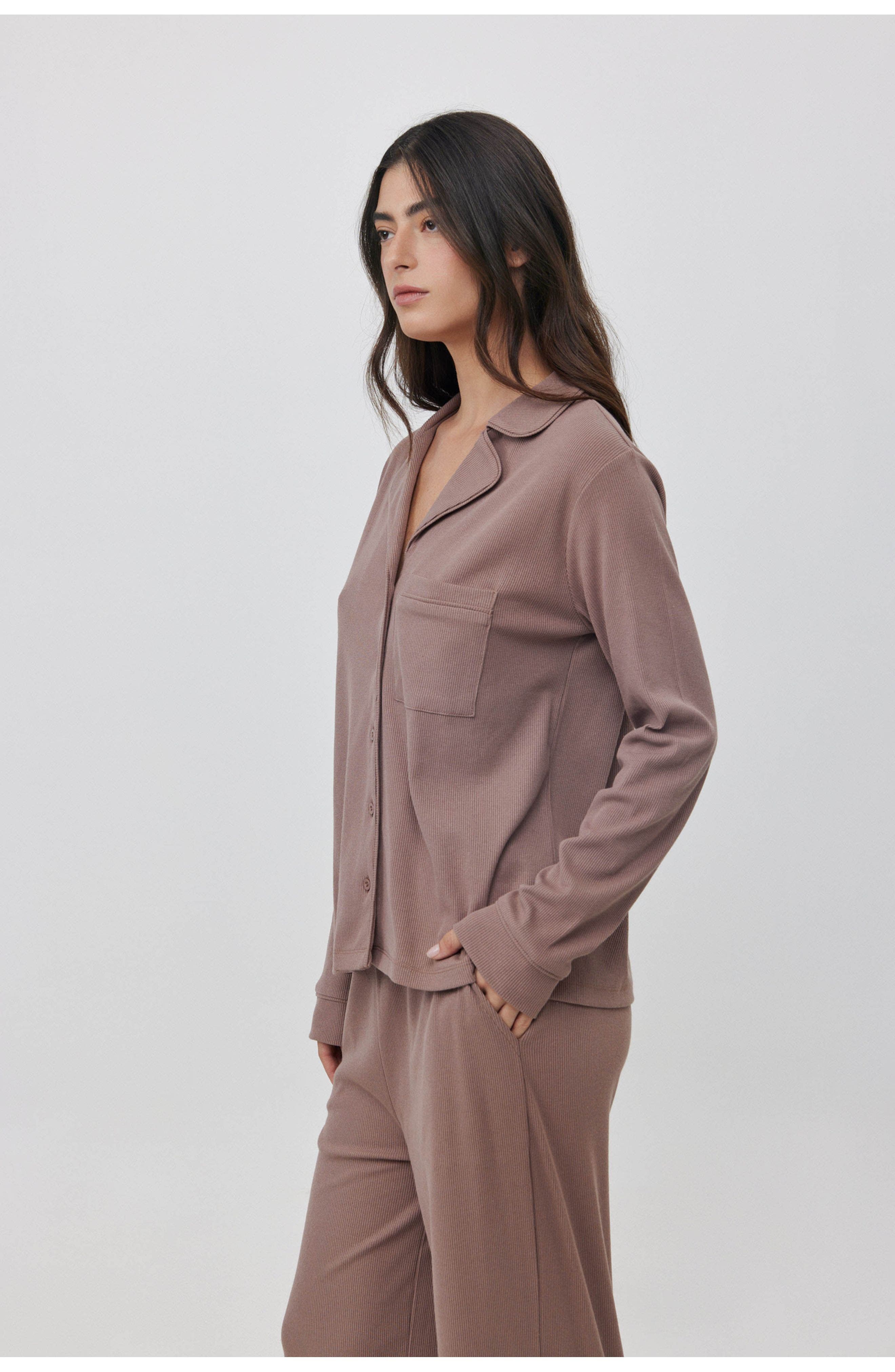 Sandy Days Button Up Loungewear Top - image 4
