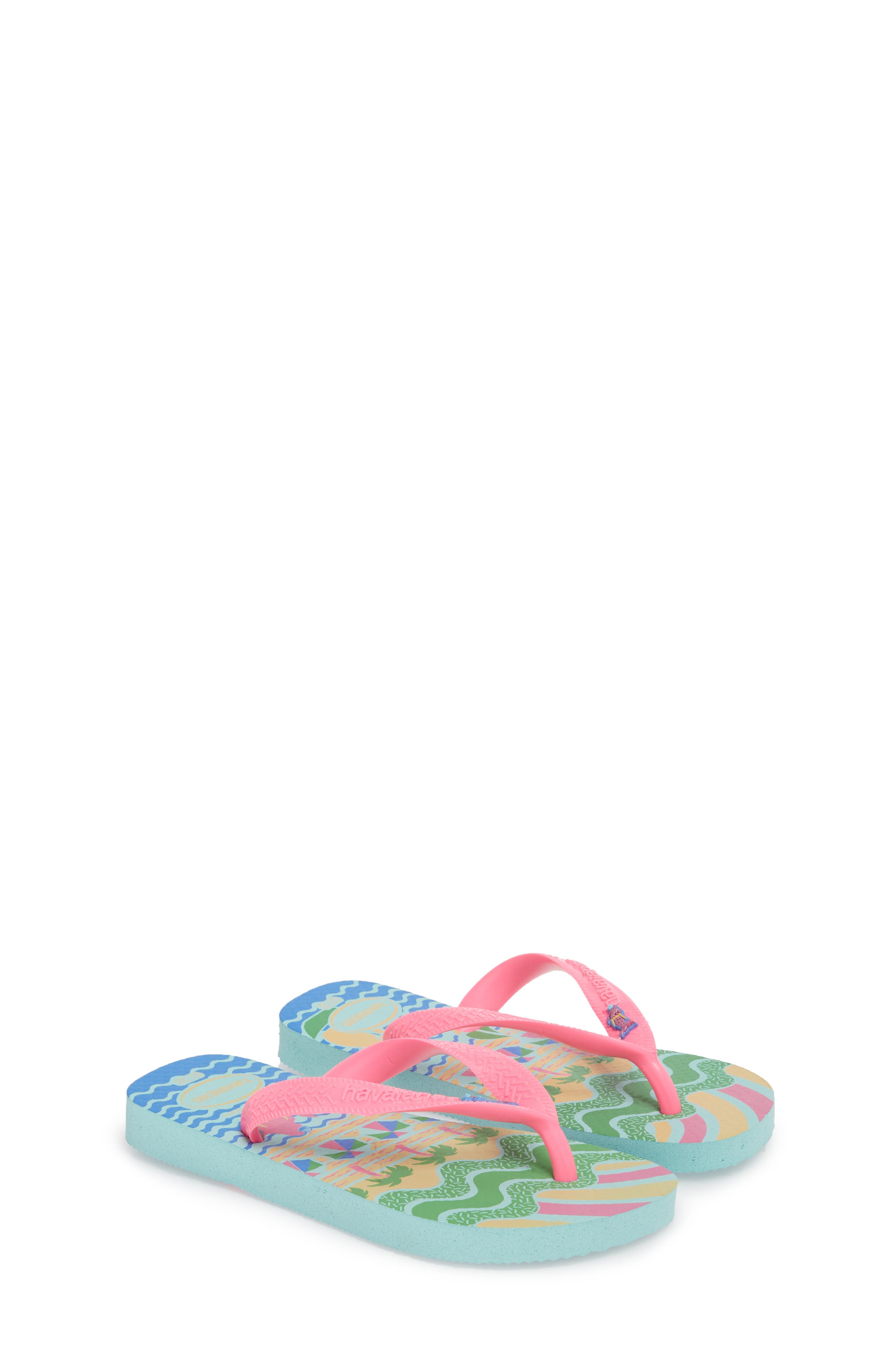 Kids' Fantasy Flip Flop, Alternate, color, ICE BLUE