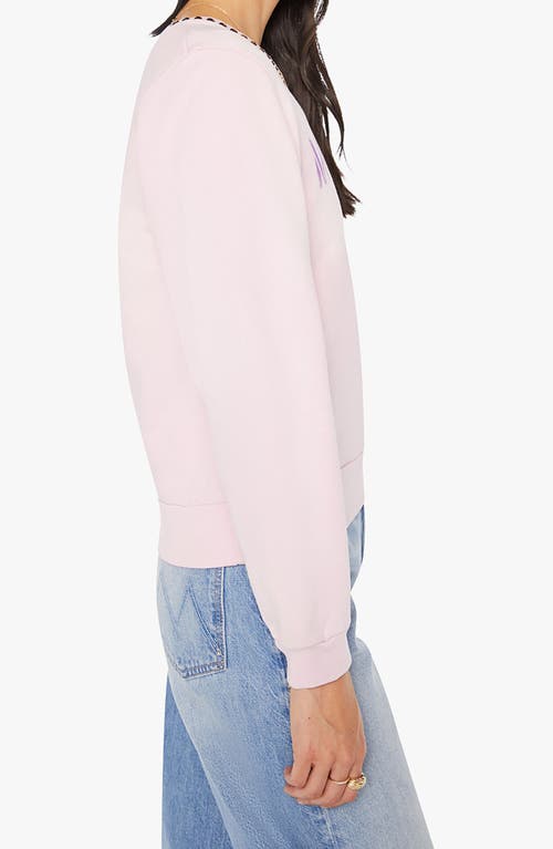 Mother The Camper Stud Sweatshirt In Pink