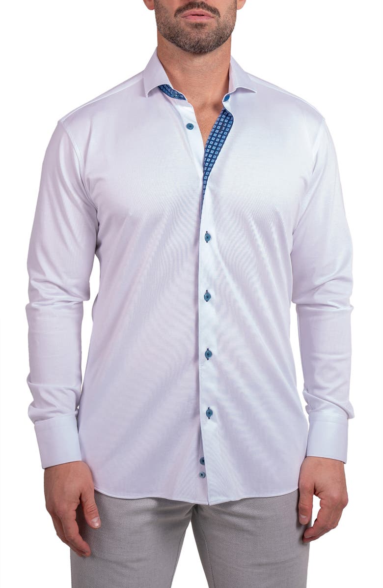 Maceoo Einstein Stretch Ascension Contemporary Fit Button-Up Shirt, Main, color, 