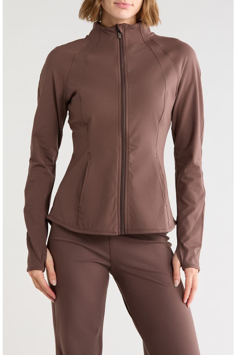 Lux Rebel Flared Full Zip Sweatshirt, Main, color, SHOPPING BAG