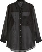 Rails Sofiya Sheer Oversize Button-Up Shirt