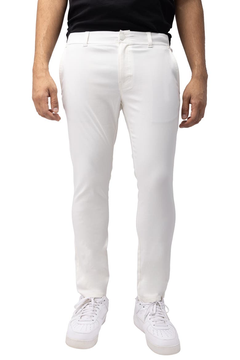Hidden Zip Pocket Twill Trousers, Main, color, COCONUT