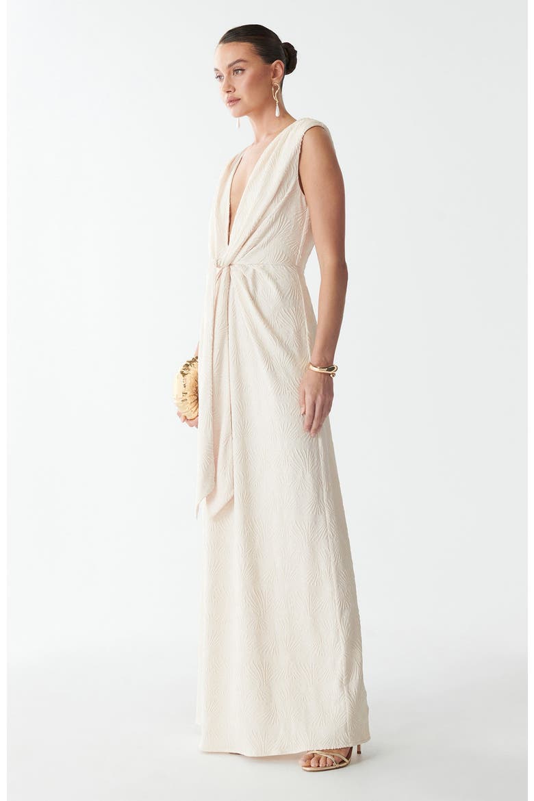 Gisella Maxi Dress, Alternate, color, Ivory Palms