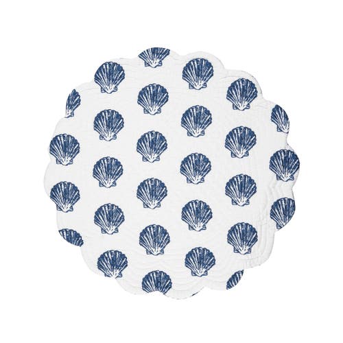 C & F Home C&f Home Reef Shores Placemats Set Of 6, 17" Decor In Blue