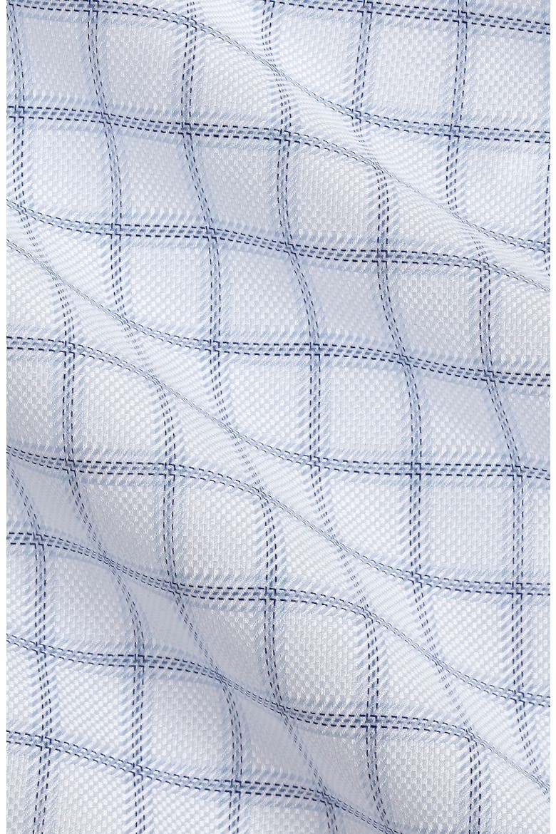 Regular Fit Windowpane Check Dress Shirt, Alternate, color, WHITE/ NAVY