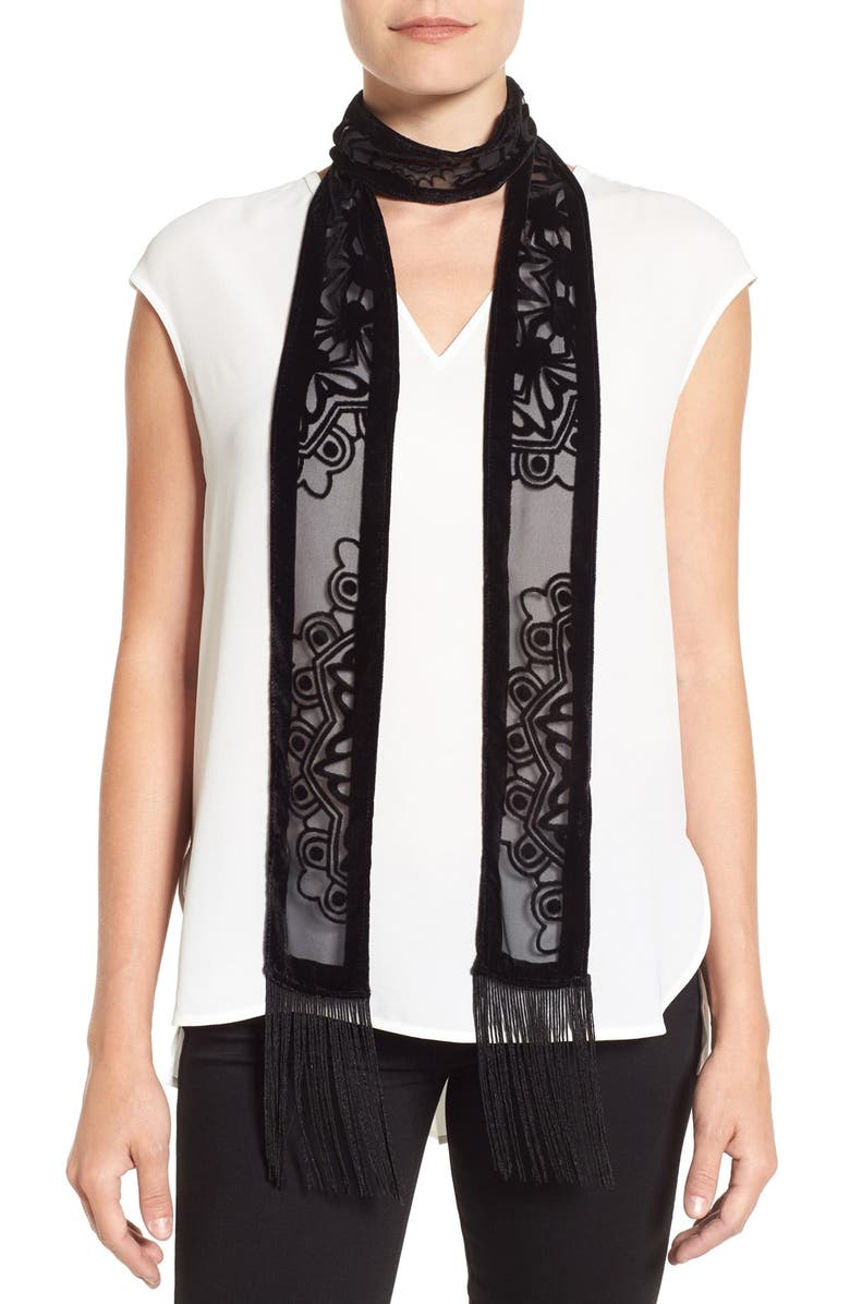 BCBG Medallion Magic Skinny Scarf, Main, color,