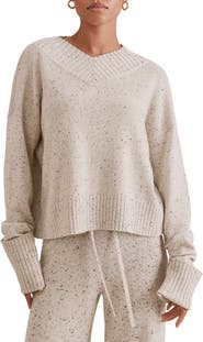 Splendid Haven Tweedy V-Neck Sweater
