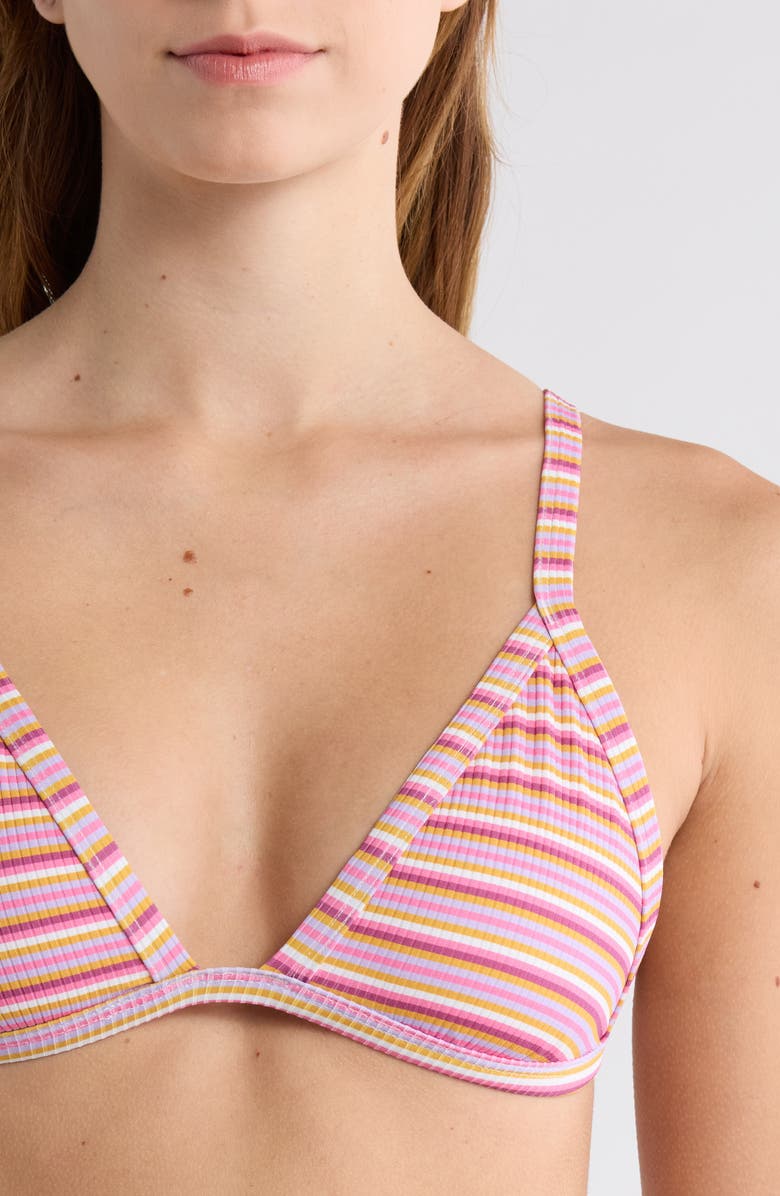 PacSun Demi Triangle BIkini Top, Alternate, color, Pinky Stripes