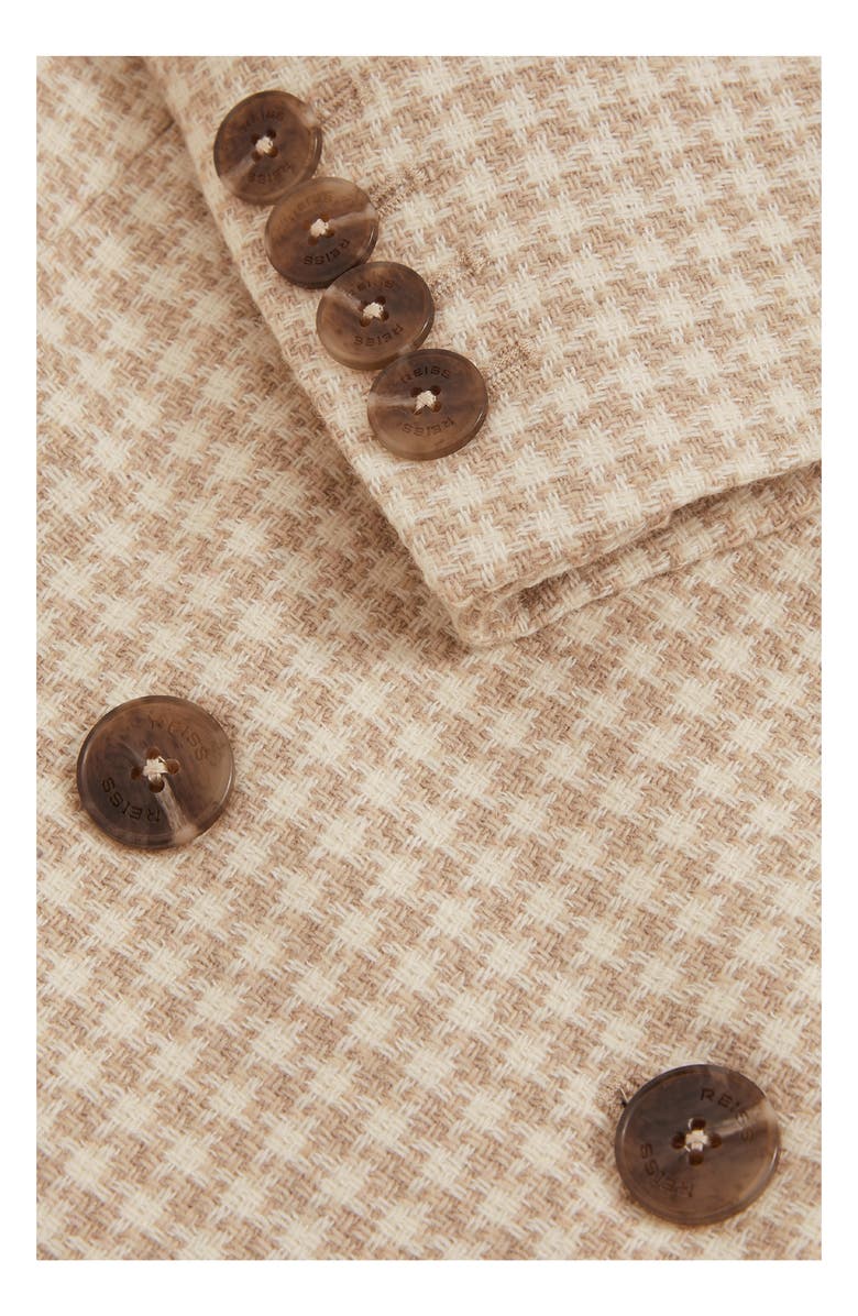 Reiss Bella Check Double Breasted Blazer, Alternate, color, Neutral Check