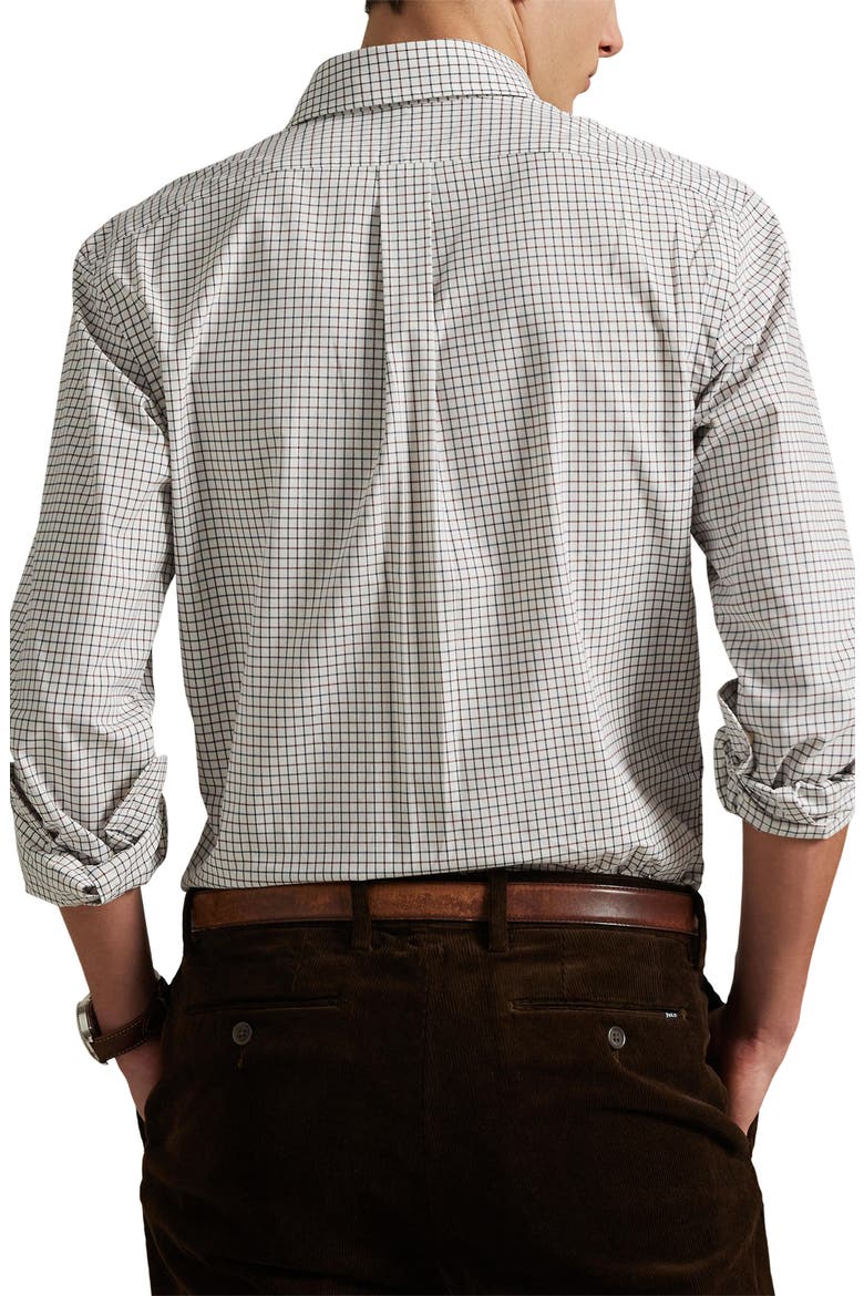 Classic Fit Check Cotton Poplin Button-Down Shirt, Alternate, color, 6974B CREAM WINE MULTI
