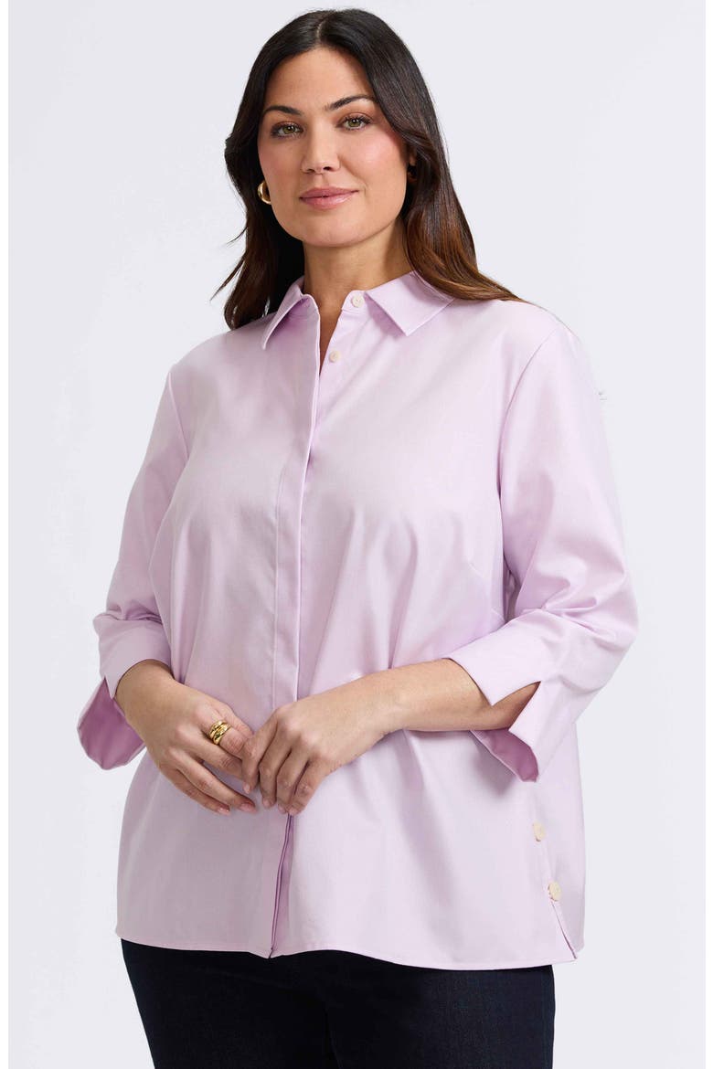 Beatrice Side Button Shirt, Alternate, color, ORCHID BOUQUET