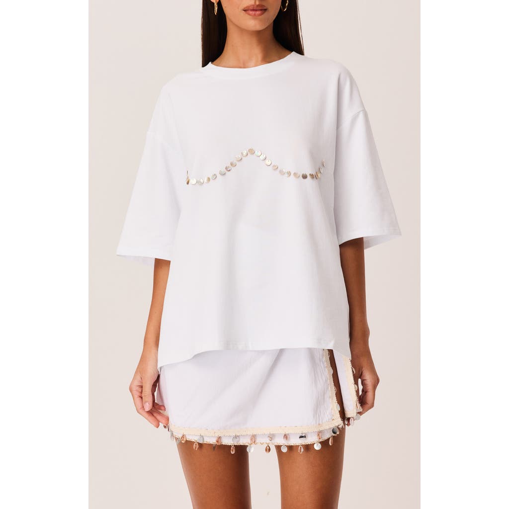 Sndys Lyla Shell T-shirt In White