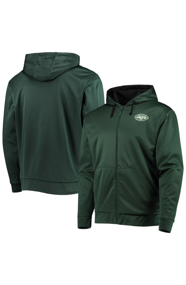DUNBROOKE Men's Dunbrooke Green/Black New York Jets Apprentice Full-Zip Hoodie, Main, color,