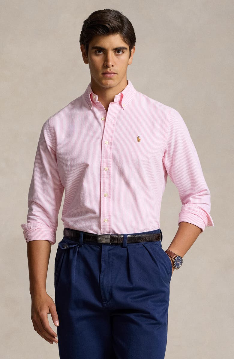 Polo Ralph Lauren Stripe Classic Fit Oxford Button-Down Shirt, Alternate, color, 