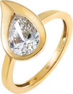 BY ADINA EDEN Lab Grown Diamond Curved Pear Pinky Ring 14K