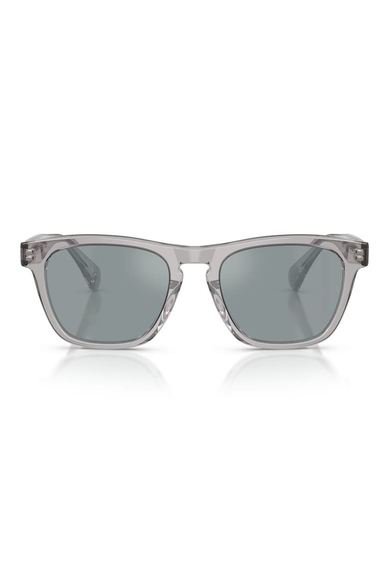 R-3 54mm Polarized Round Sunglasses, Main, color, GREY / POLAR FLASH MIRROR