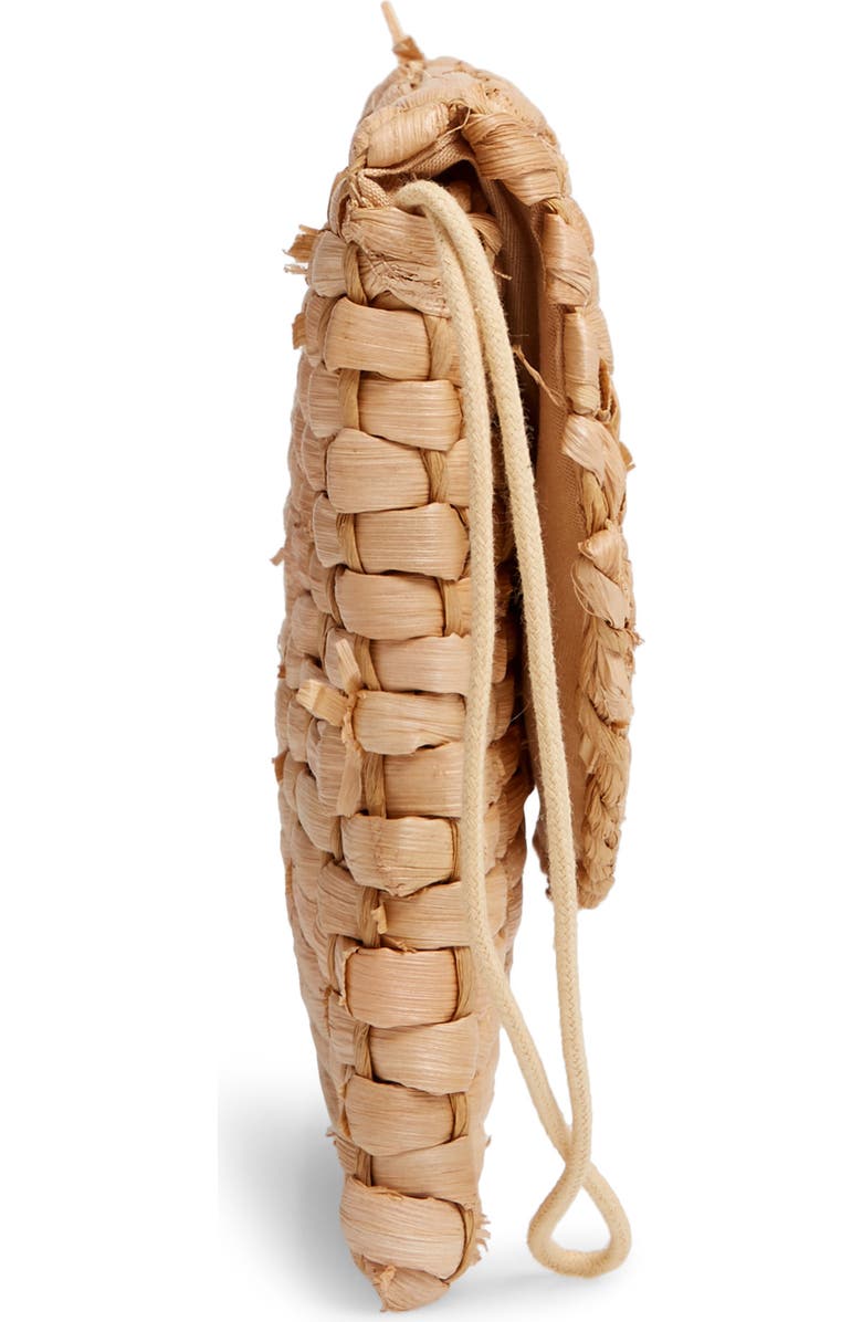 Knotty Woven Straw Clutch, Alternate, color,