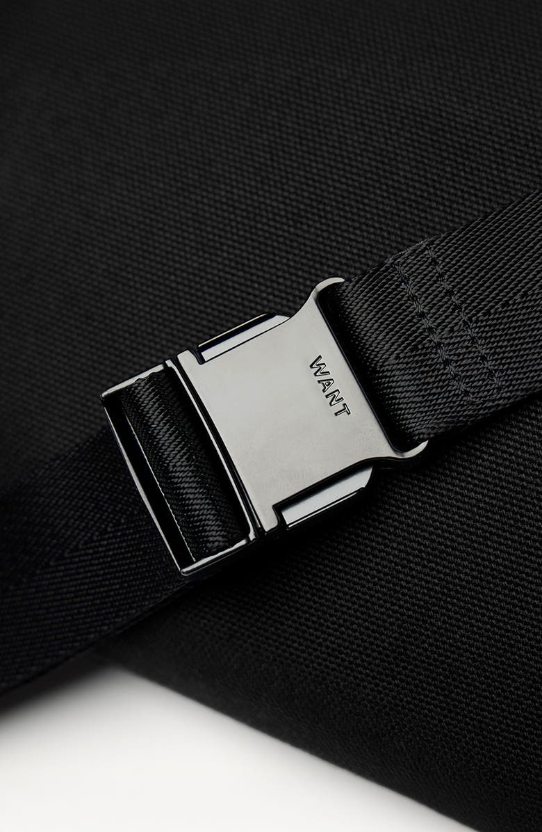 WANT Les Essentiels Atlin Organic Cotton Canvas Belt Bag, Alternate, color, Black