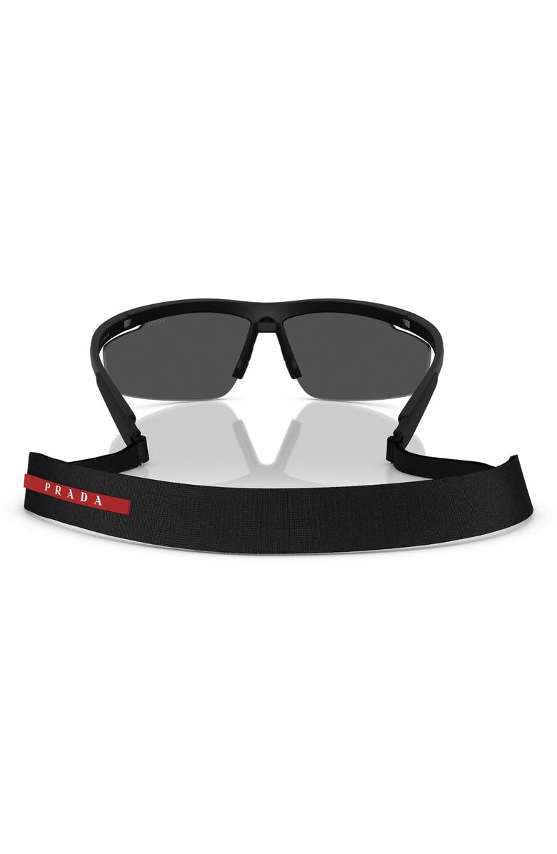 Prada Linea Rossa 96mm Pillow Sunglasses, Alternate, color, Matte Black