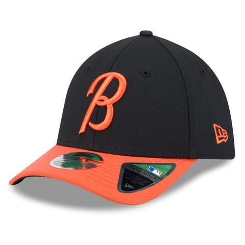 Men's New Era  Black/Orange Baltimore Orioles Player Replica 39THIRTY Flex Hat