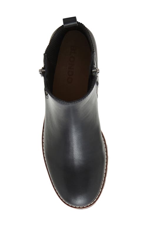 Blondo Damaris Waterproof Platform Bootie In Black Leather