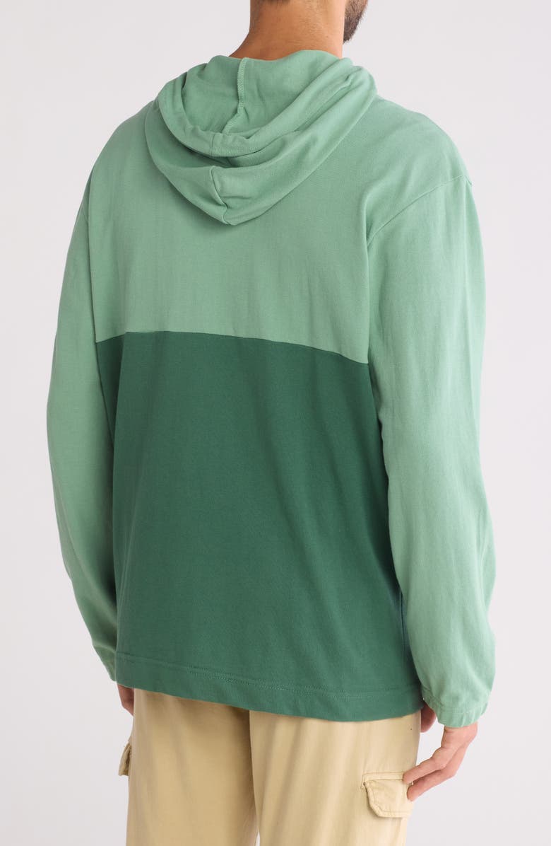 Billabong Abner Colorblock Full Zip Hoodie, Alternate, color, Dark Green