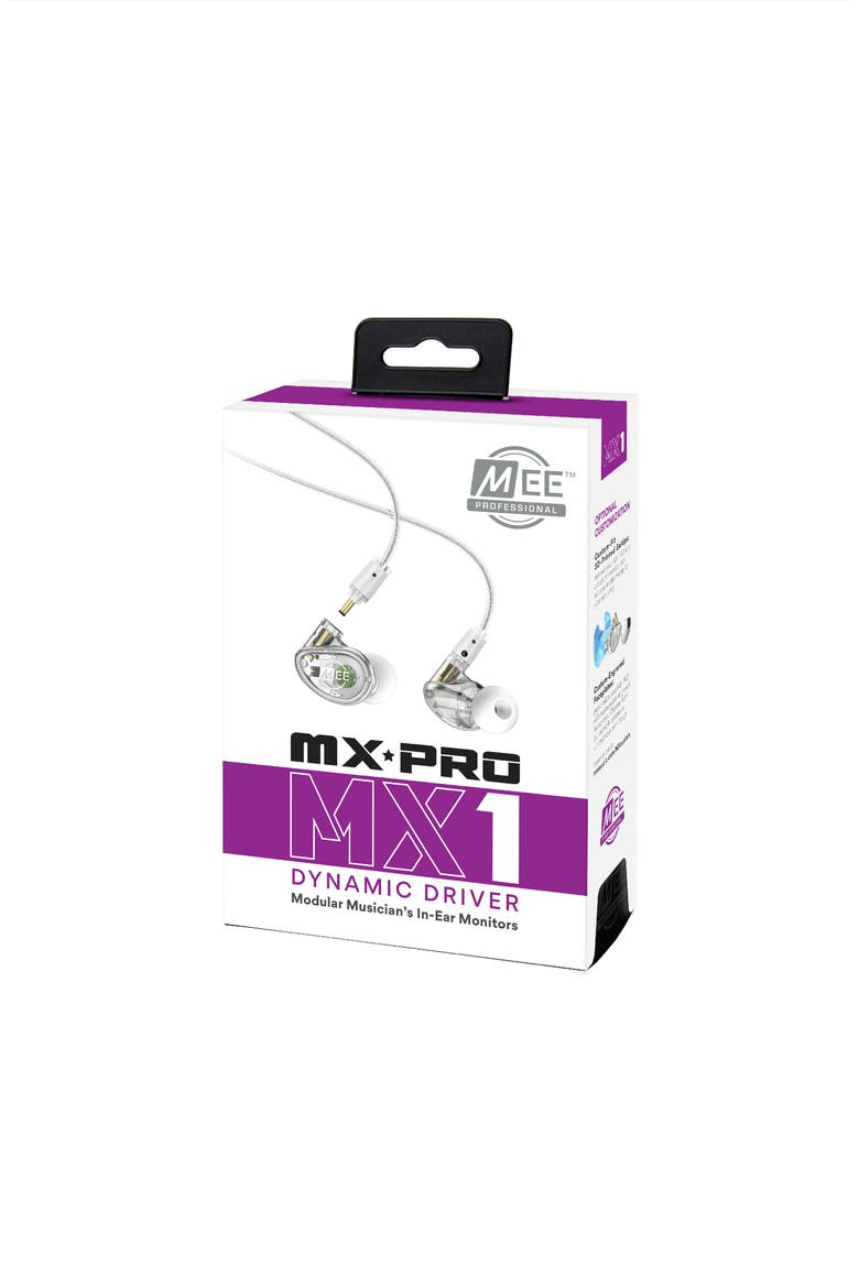 MX1 PRO Single Driver Musicians' In-Ear Monitors, Alternate, color, Clear