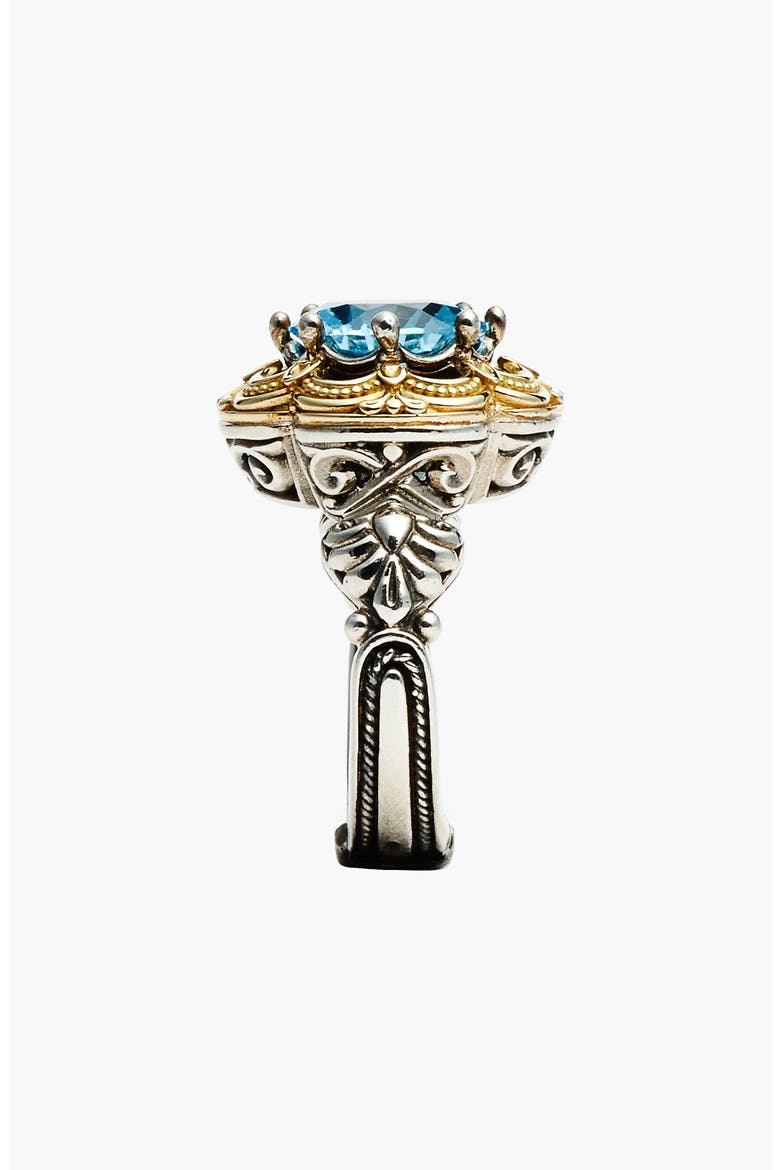 'Hermione' Semiprecious Stone Ring, Alternate, color, SILVER/ BLUE TOPAZ