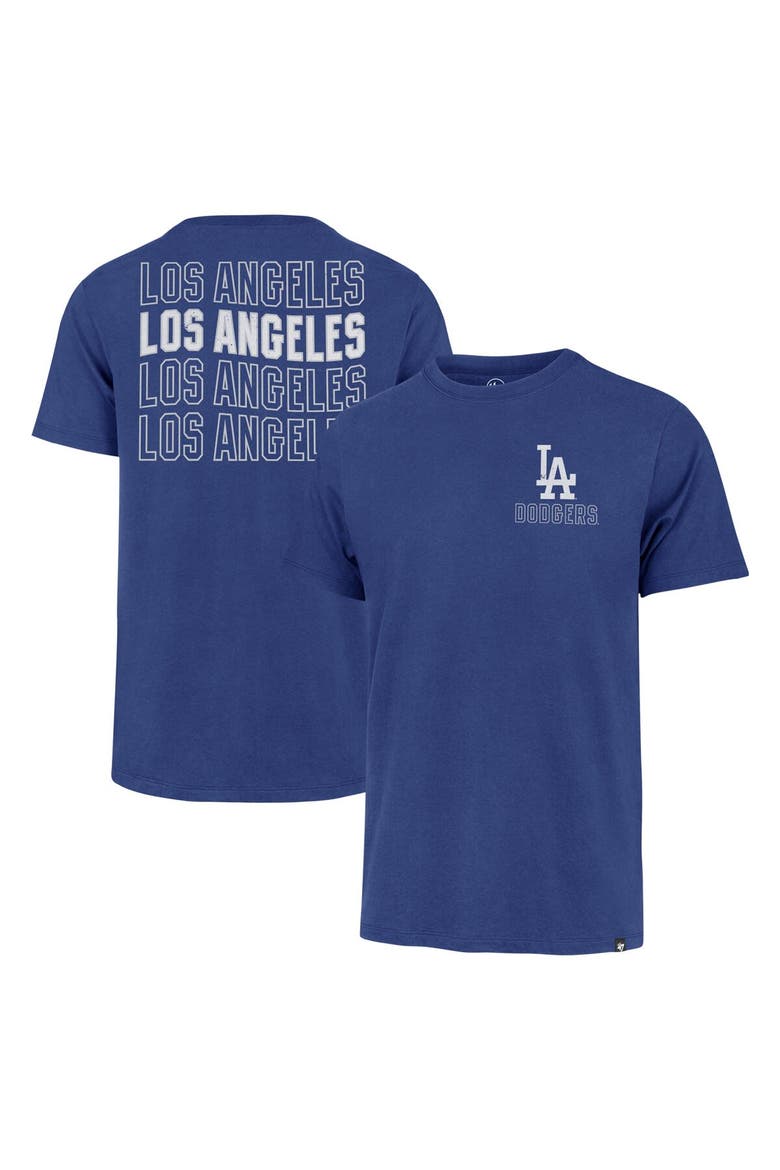 Men's '47 Royal Los Angeles Dodgers Hang Back Franklin T-Shirt, Main, color, Royal