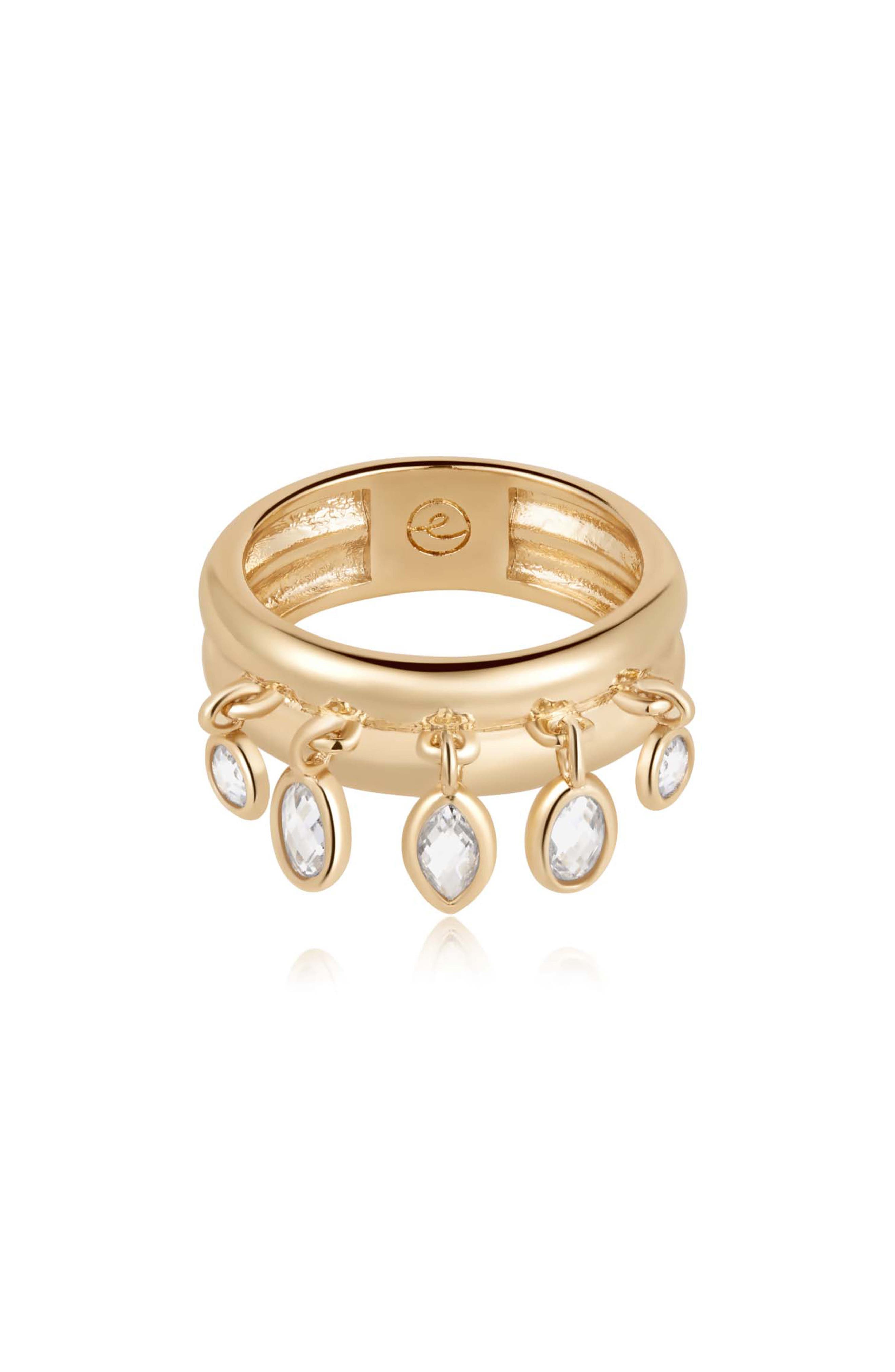 Cubic Zirconia Shaker Ring
