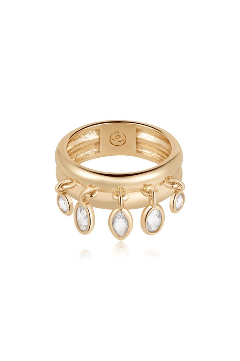 Cubic Zirconia Shaker Ring, Main, color, GOLD
