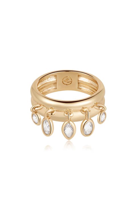 Cubic Zirconia Shaker Ring