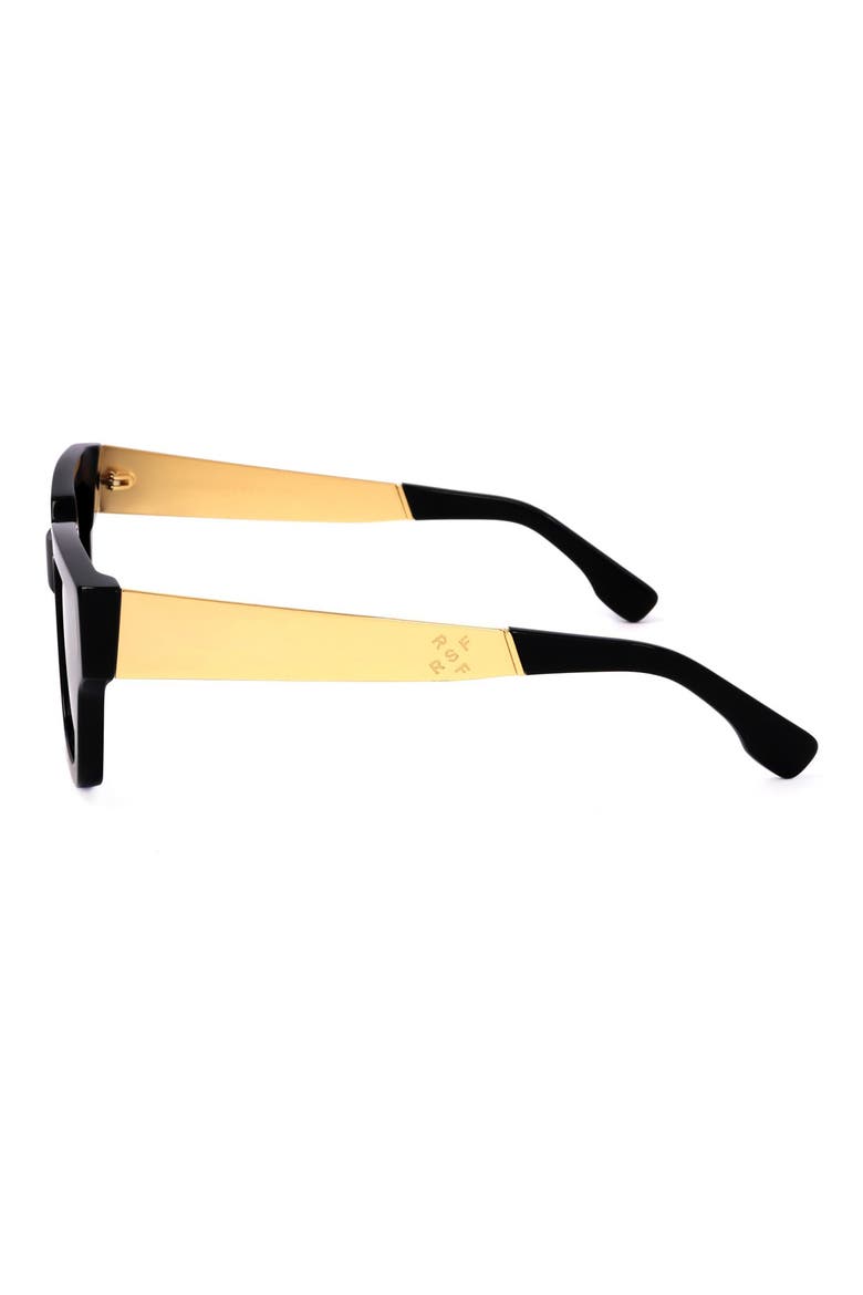 56mm Square Sunglasses, Alternate, color, BLACK