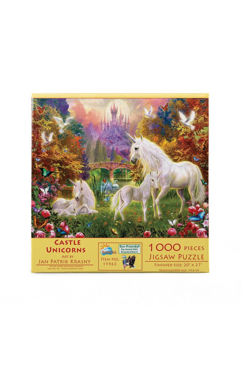 Sunsout Castle Unicorns 1000 piece Jigsaw Puzzle for Adults, Alternate, color, Multicolor
