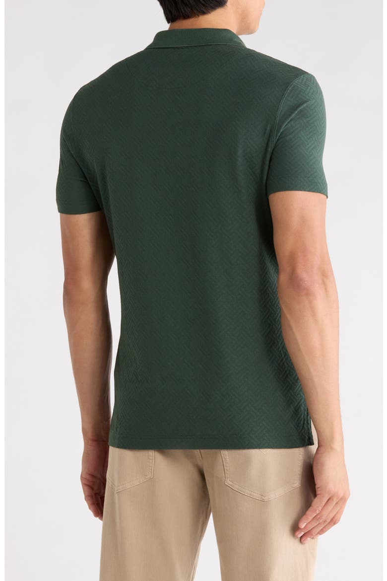 Reimers Lane Sports Fit Cotton Jacquard Polo, Alternate, color, PINE