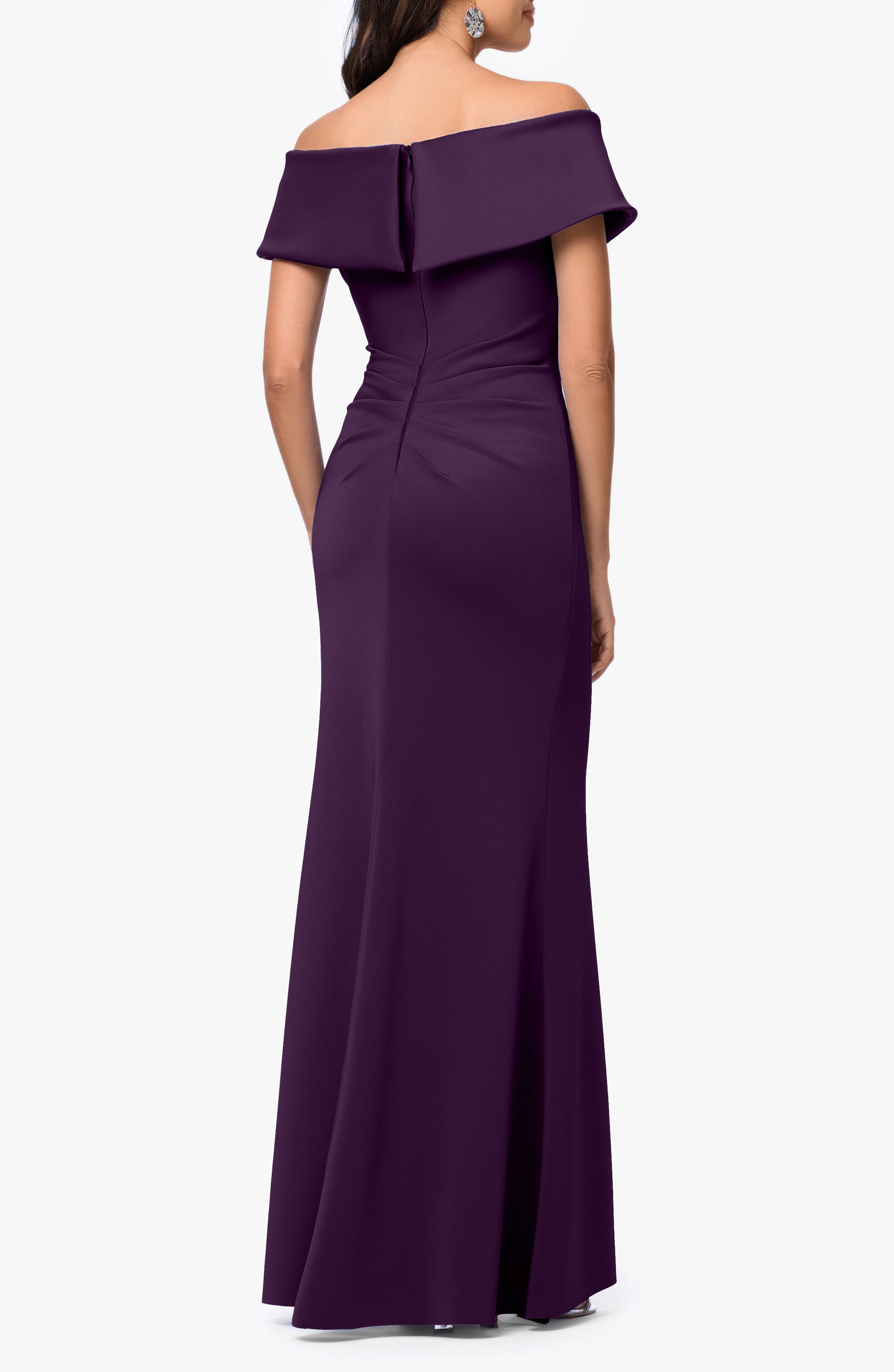 Long Ruched Scuba Gown - image 4