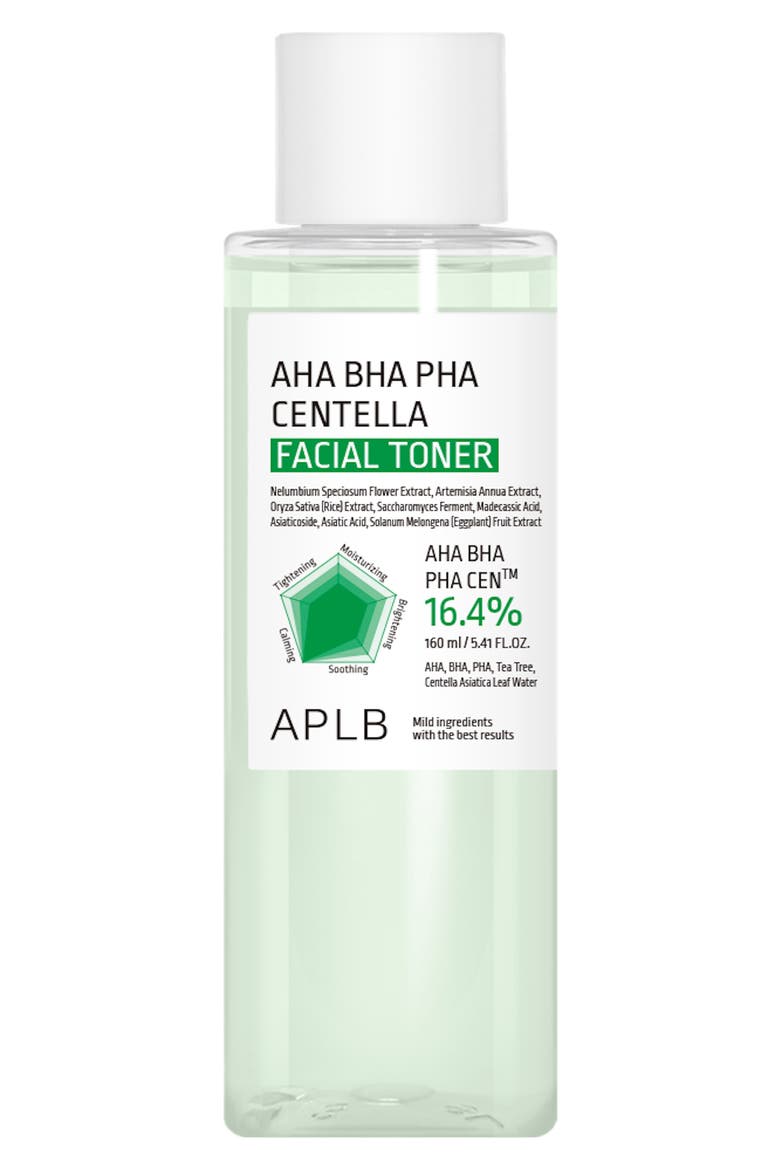 AHA BHA PHA Centella Facial Toner, Main, color, NO COLOR