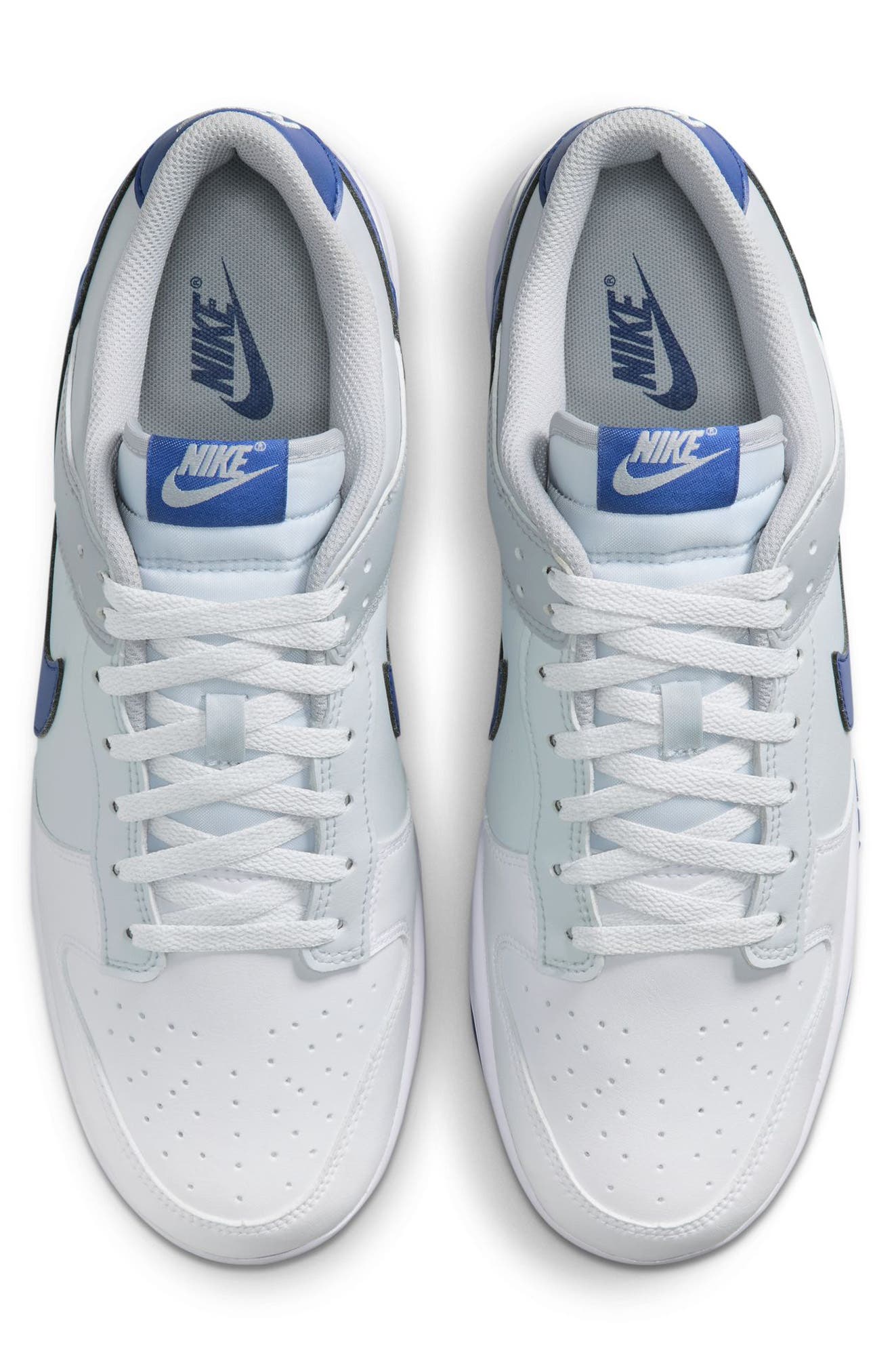 Dunk Low Basketball Sneaker, Alternate, color, WHITE/ DEEP ROYAL