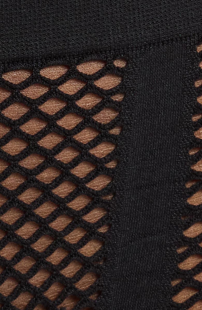 Hauty Shadow Play Fishnet Panties, Alternate, color, Black