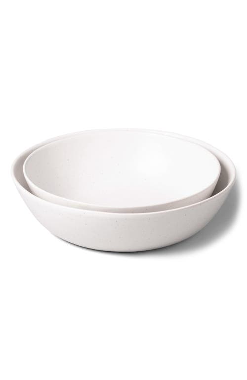 Fable The Low Set of 2 Serving Bowls in Speckled White  product