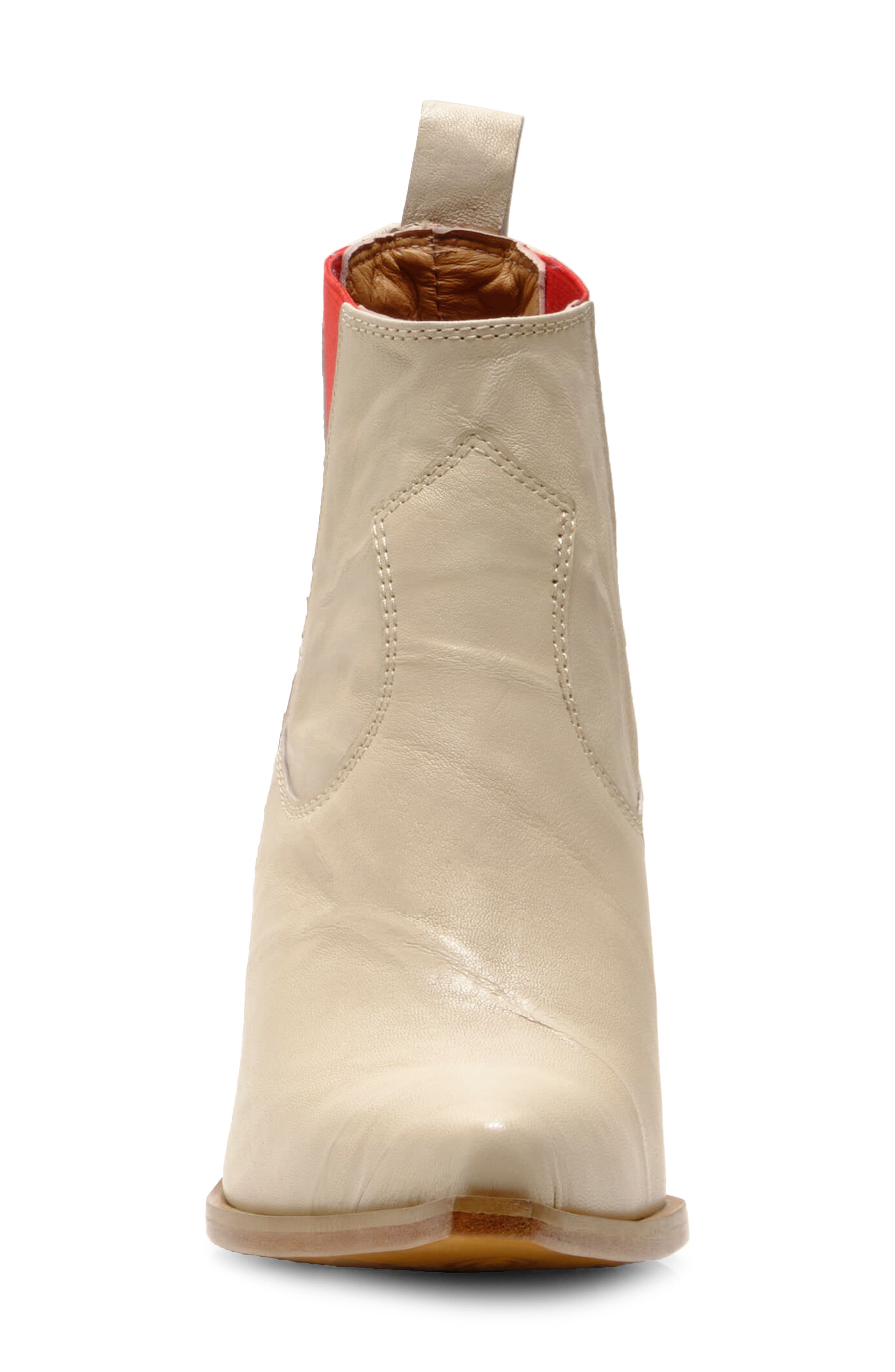 Free People Flash Western Chelsea Boot, Alternate, color, Bone