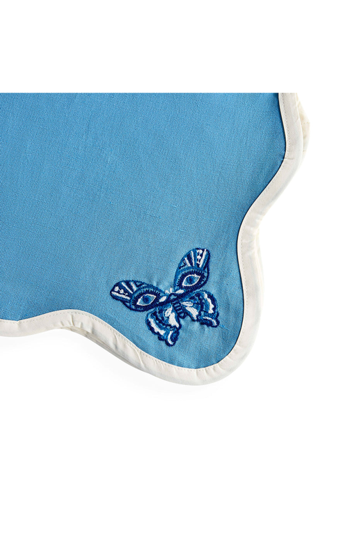 Jonathan Adler Butterfly Napkin Set In Blue/white